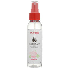 Load image into Gallery viewer, THAYERS: Witch Hazel Rose Petal Deodorant, 4 oz