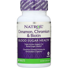 Load image into Gallery viewer, NATROL: Cinnamon Biotin Chromium, 60 tablets