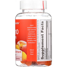 Load image into Gallery viewer, NUTRITION NOW: CoQ10 Peach Flavor Gummy Vitamins Naturally Sourced Colors &amp; Flavors, 60 Pc
