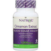 Load image into Gallery viewer, NATROL: Cinnamon Extract 1000 mg, 80 Tablets
