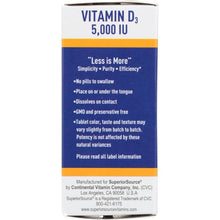Load image into Gallery viewer, SUPERIOR SOURCE: Vitamin D3 5000 IU Extra, 100 tb
